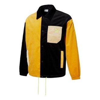 Puma Logo Cord Coach Jacket Black 534752-01