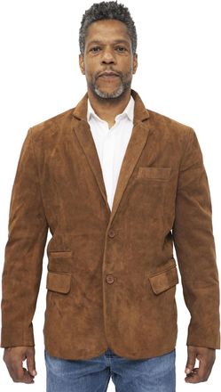 Infinity Leather Mens Slim Goat Suede Italian Blazer Jacket-Alexandria