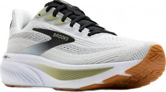 Brooks Mens Ghost 17 Running Shoe In White/black/tea