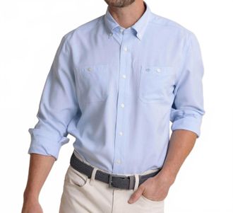 Southern Tide Dock Long Sleeve Shirt In Cerulean
