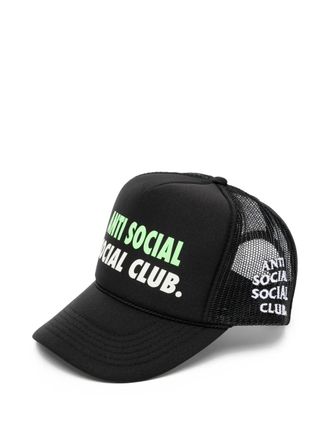 ANTI SOCIAL SOCIAL CLUB Spell-out Trucker cap - Zwart