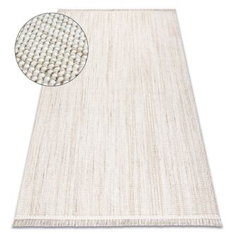 RugsX Rugsx - Alfombra Nano Eo78a Melange, Bucle, Tejido Plano Blanco / Beige Beige 160x220 Cm