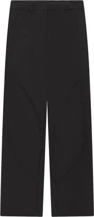 Heliot Emil Straight Trousers, male, Black, XL, Black Puffed Trousers with Pockets