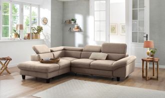 HOME AFFAIRE Ecksofa »Pilot L-Form« mit Kopfteilverstellung, wahlweise mit Bettfunktion & Bettkasten