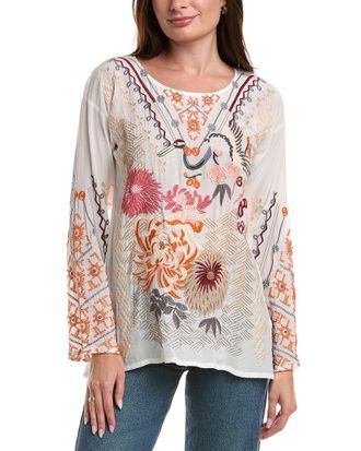 Johnny Was Charlize Silk Blouse