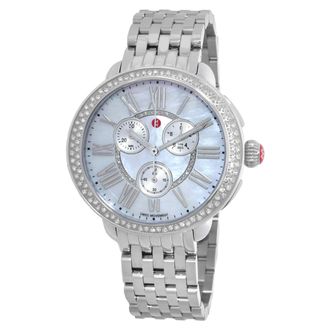 Michele Serein Chronograph Quartz Diamond Silver Dial Ladies Watch MWW21A000068