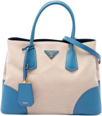 Prada Pre-owned Satchel - Dames - Vintage Handtas - Beige - ONE Size - Leer - Vintage