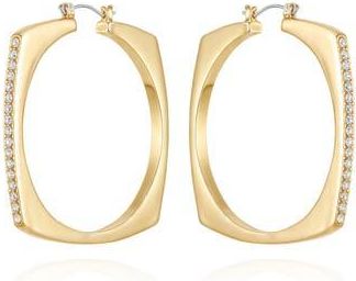 Vince Camuto Pav&eacute; Square Hoop Earrings in Gold at Nordstrom Rack
