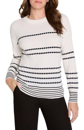 Nic+Zoe Circle Cotton & Cashmere Blend Sweater in Cream Multi at Nordstrom, Size Xx-Large