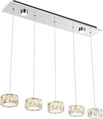 Globo Lighting L&aacute;mpara Colgante - Amur - Cromo - Metal - Gran L&aacute;mpara De - Globo