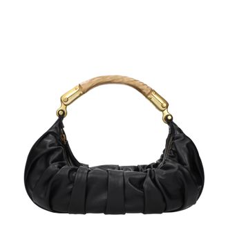 Balmain Handtaschen Damen Leder Schwarz