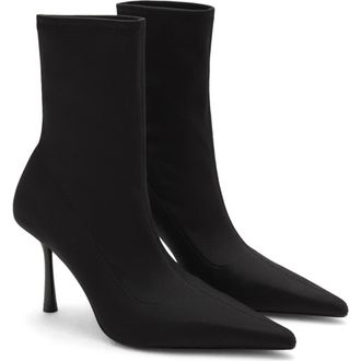 Mango Pointed Toe Bootie in Black at Nordstrom, Size 6Us