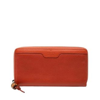 Gucci Pre-owned Wallets, female, Orange, Size: ONE SIZE Pre-owned Zip Around Wallet
