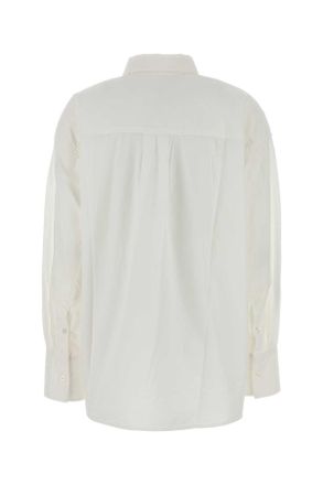 Lois Embroidered Cotton Poplin Shirt - White