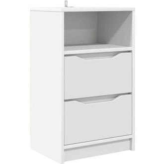 vidaXL Bedside Table White 40 x 30 x 467 cm Engineered Wood vidaXL