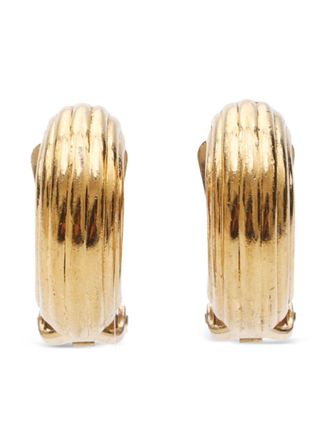 Dior 1990s half-hoop clip-on earrings - women - Gold Plated Brass - One Size