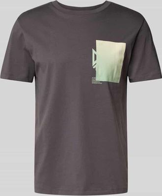 Tom Tailor Denim Regular Fit T-Shirt aus reiner Baumwolle in Anthrazit, Gr&ouml;&szlig;e S
