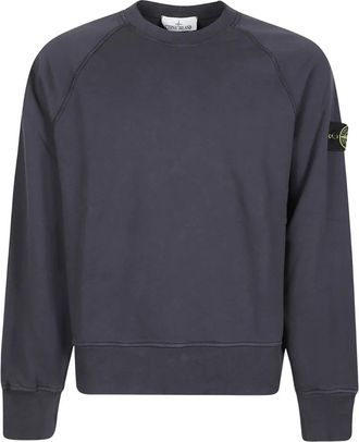 Stone Island Ronde hals sweater - Heren - Sweatshirts - Blauw - S - Katoen - Hoodies & sweatvesten