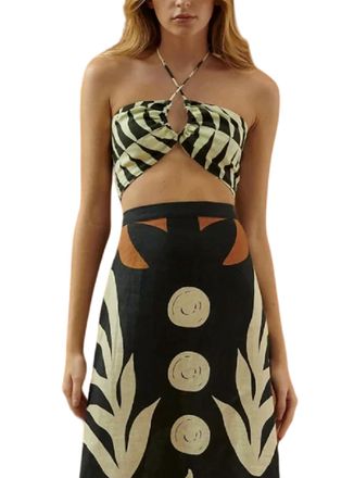 Cala de la Cruz Bari Top In Pira Black-White