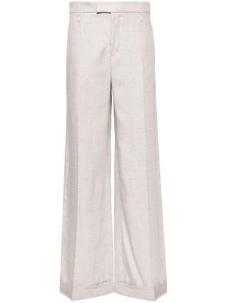 Brunello Cucinelli lurex wide-leg trousers - Grey