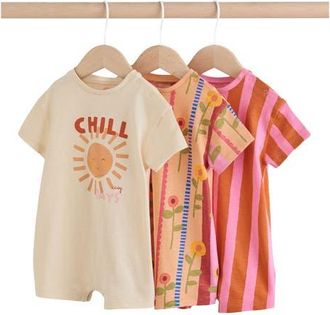 Next Set of 3 Assorted Slogan Rompers in Red at Nordstrom, Size Newborn