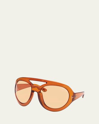 Tom Ford Serena Acetate Aviator Sunglasses