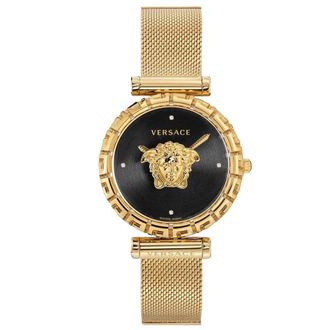 Versace Palazzo Empire Greca Diamond Watch - Dames - Horloges - Geel - ONE Size - Accessoires