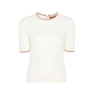 Max Mara Contrast-trim Short-sleeve Top