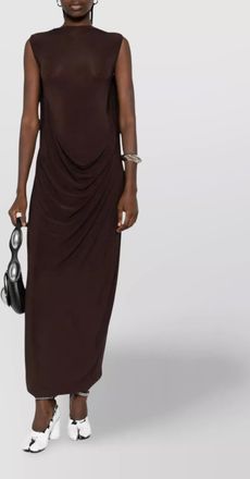 Jean Paul Gaultier long draped maxi dress in stretch viscose