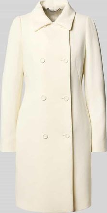 HUGO BOSS Regular Fit Mantel aus Woll-Mix Modell CONIZA in Offwhite, Gr&ouml;&szlig;e 38