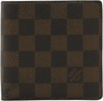 Louis Vuitton Pre-owned Portefeuille Marco Damier Portemonnee - Dames - Vintage Accessoires - Bruin - ONE Size - Vintage