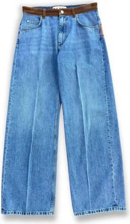 Marni Womens Washed Bull Denim Jeans In Deep Blue