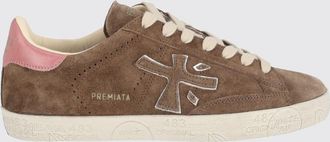 Premiata Stevend Calfskin Sneakers with Contrasting Details and Logo