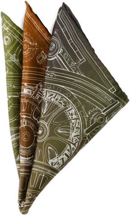 Cufflinks Inc. Antique Clock Gradient Silk Pocket Square in Green at Nordstrom