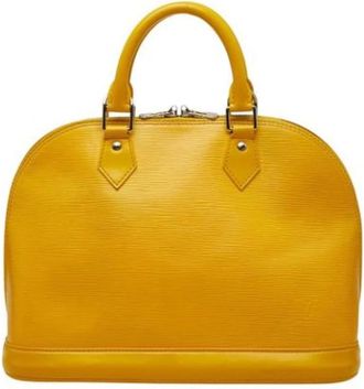 Louis Vuitton Pre-owned Handbag - Dames - Vintage Handtas - Geel - ONE Size - Leer - Vintage