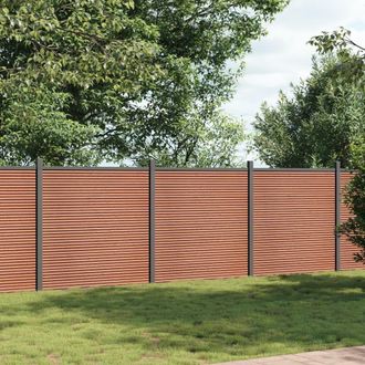 Berkfield Home Fence Panel Brown 526x186 cm WPC