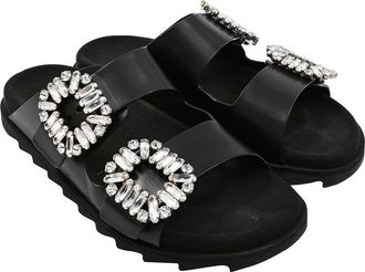 Roger Vivier Womens leather Slidy Viv Mule (Authentic Pre-Loved)