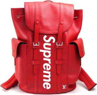 Louis Vuitton Red Color Epi Leather Backpack (Pre-Owned)