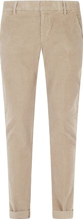 Dondup Gaubert Camel Velvet Cotton-Blend Straight-Leg Pants