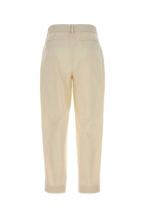 Pantaloni Torino Womens Ivory Stretch Cotton Blend Daisy Pant Bianco Pantaloni