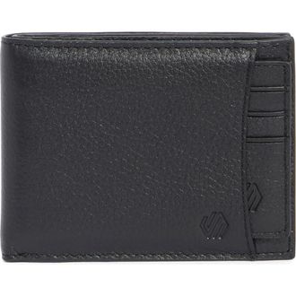 Johnston & Murphy Sliding 2-in-1 Pebbled Leather Bifold Wallet in Black at Nordstrom Rack