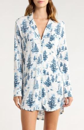 Nordstrom Moonlight Eco Nightshirt in Ivory- Blue Spruce Toile at Nordstrom Rack, Size X-Small