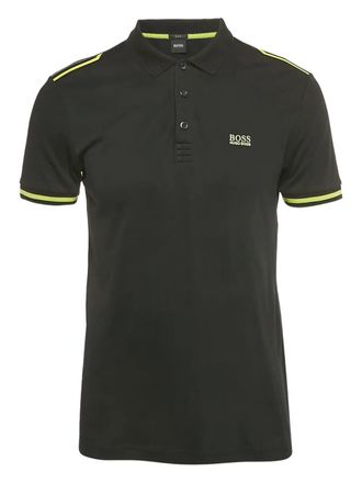 BOSS slim-fit trim polo shirt - Black