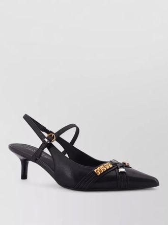 Pinko leather gloria 18 slingback pumps