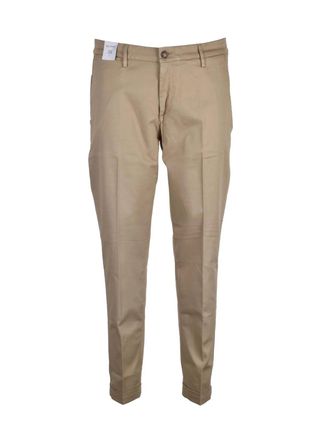 Re-hash Beige Cotton-Blend Stretch Pants