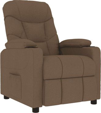 vidaXL Sill&oacute;n De Masaje El&eacute;ctrico Tela Marr&oacute;n Vidaxl