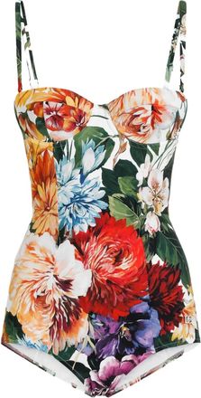 Dolce & Gabbana Costume da bagno a fiori - Rosso
