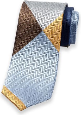 Paul Fredrick Patchwork Woven Silk Tie