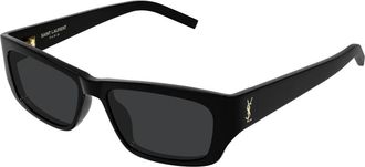 Saint Laurent Jazz Zonnebril - Dames - Zonnebrillen - Zwart - 54 MM - Nylon - Accessoires