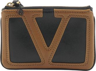 Valentino Viva Superstar Leren Sleuteletui - Heren - Portefeuilles - Bruin - ONE Size - Leer - Accessoires